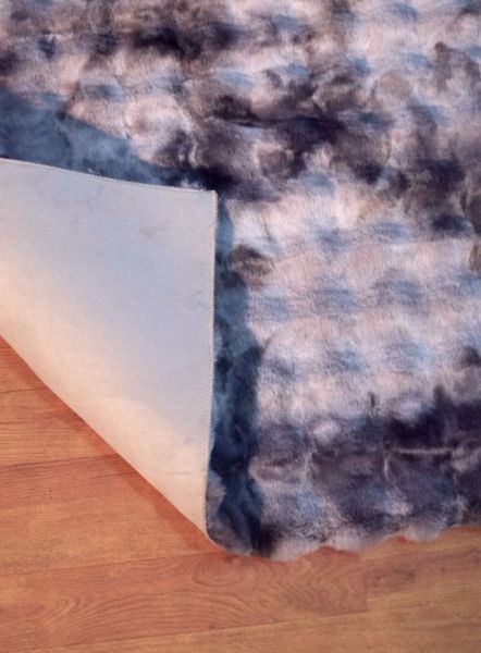 Ekstra Yumuşak Dokulu Multi Gri Bubble Tavşan Tüyü Darcio Yuvarlak Post Peluş Halı