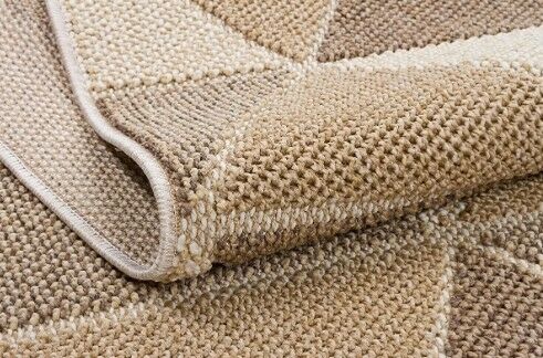 Türkmen Halı Oslo 19477 Kahve Bukleli Modern Örgü Saçaklı Halı