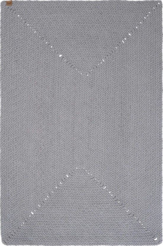 Lunox Gri Hasır Örgü Çift Taraflı Dokuma Yolluk Jüt Kilim Dikdörtgen Banyo Paspası