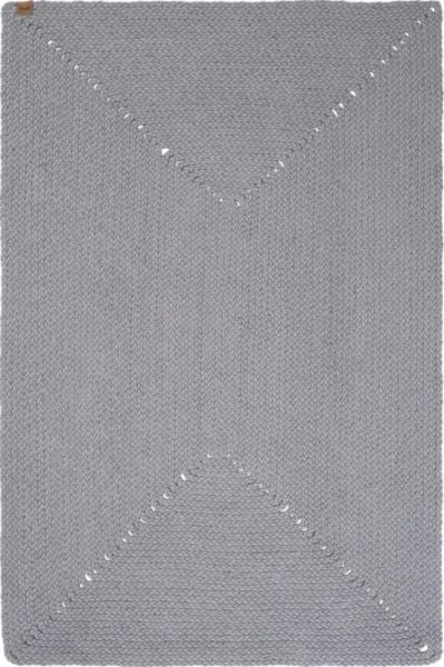 Lunox Gri Hasır Örgü Çift Taraflı Dokuma Yolluk Jüt Kilim Dikdörtgen Banyo Paspası