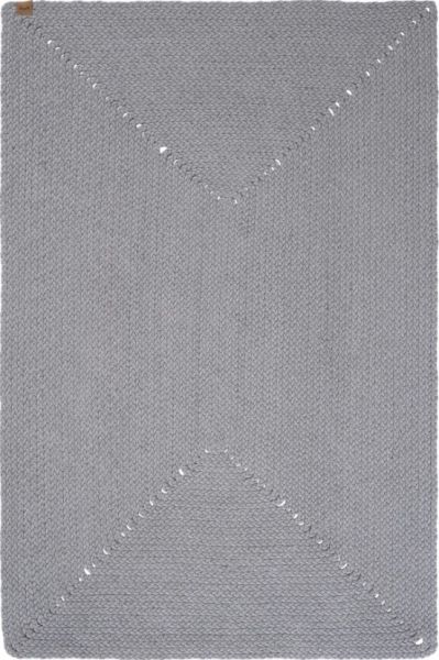 Lunox Gri Hasır Örgü Çift Taraflı Dokuma Yolluk Jüt Kilim Dikdörtgen Banyo Paspası