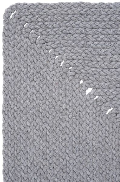 Lunox Gri Hasır Örgü Çift Taraflı Dokuma Yolluk Jüt Kilim Dikdörtgen Banyo Paspası