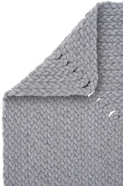 Lunox Gri Hasır Örgü Çift Taraflı Dokuma Yolluk Jüt Kilim Dikdörtgen Banyo Paspası