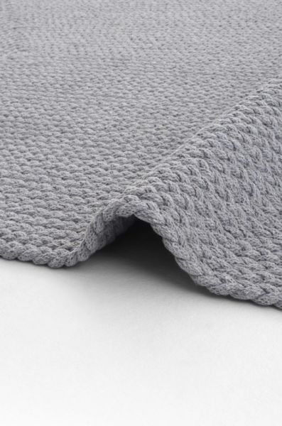 Lunox Gri Hasır Örgü Çift Taraflı Dokuma Yolluk Jüt Kilim Dikdörtgen Banyo Paspası