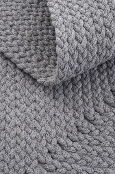 Lunox Gri Hasır Örgü Çift Taraflı Dokuma Yolluk Jüt Kilim Dikdörtgen Banyo Paspası