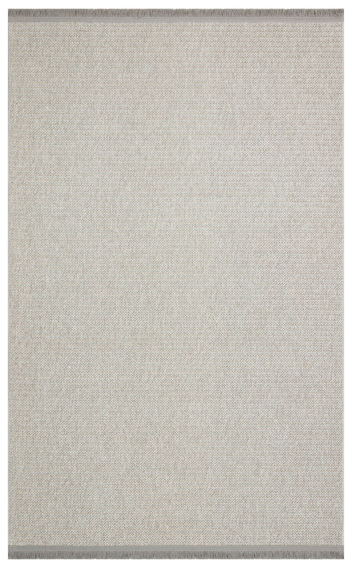 Eko Halı Motto 10 Plain Gri Yumuşak Tuşeli Örgü Dokuma Modern Bukle Makine Halısı
