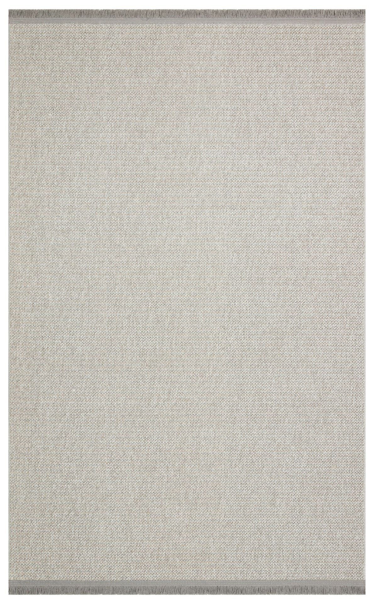 Eko Halı Motto 10 Plain Gri Yumuşak Tuşeli Örgü Dokuma Modern Bukle Makine Halısı