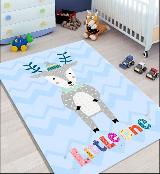 Cino 74 Sevimli Geyik Çocuk Odası Halı Bebek Oyun Halısı