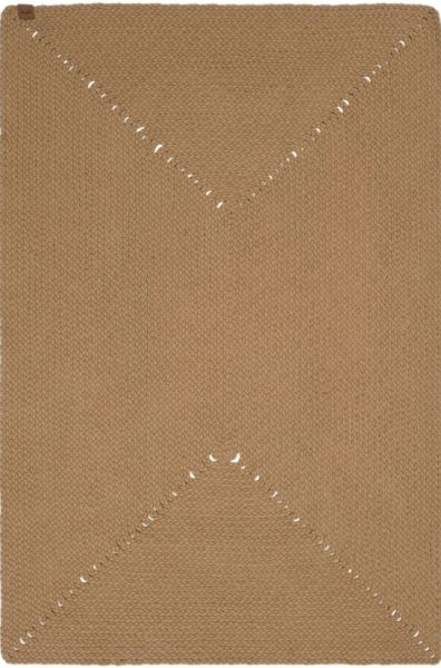 Lunox Kahve Hasır Örgü Çift Taraflı Dokuma Yolluk Jüt Kilim Dikdörtgen Banyo Paspası