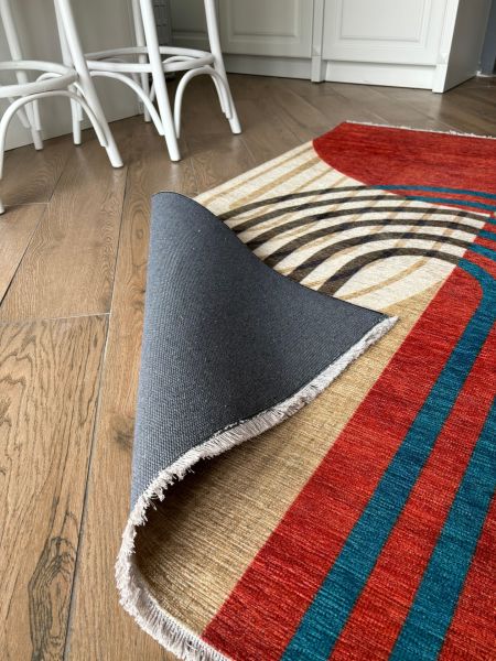 Base Vintage Kaymaz Taban Kilim Retro Eskitme Halı Yolluk B10