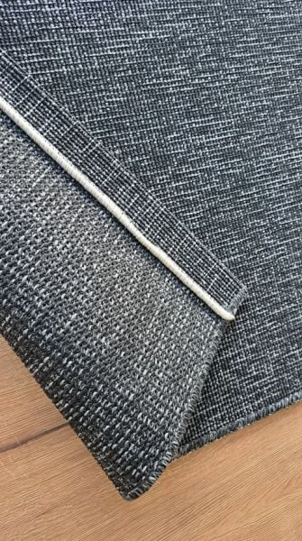 Seyran Halı Bombay 662 Antrasit Hasır Dokulu Modern Dokuma Taban Hav Toz Vermez Halı