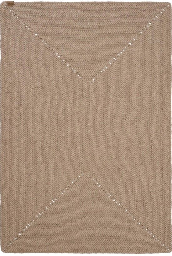 Lunox Bej Hasır Örgü Çift Taraflı Dokuma Yolluk Jüt Kilim Dikdörtgen Banyo Paspası