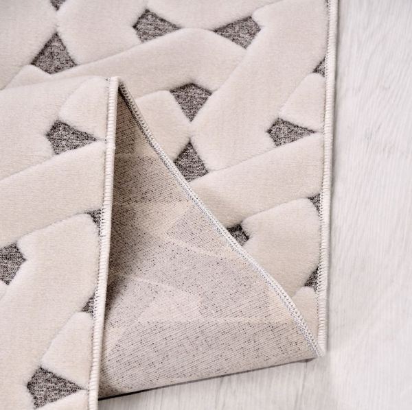 Crea Halı Havai HP01K Beyaz  Ekstra Yumuşak Tuşeli Hav Toz Vermez Salon Halısı My Crea Home