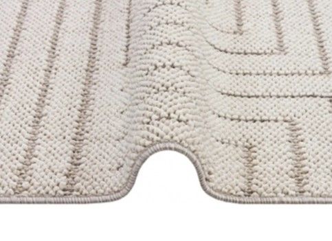 Türkmen Halı Oslo 19670A Gri Bukleli Modern Örgü Saçaklı Halı