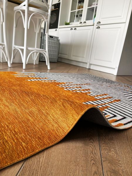 Base Vintage Kaymaz Taban Kilim Retro Eskitme Halı Yolluk B11