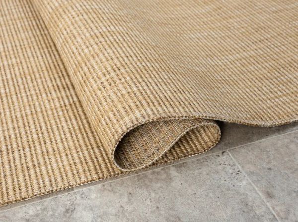 Seyran Halı Bombay 663 Bej Hasır Dokulu Modern Dokuma Taban Hav Toz Vermez Halı