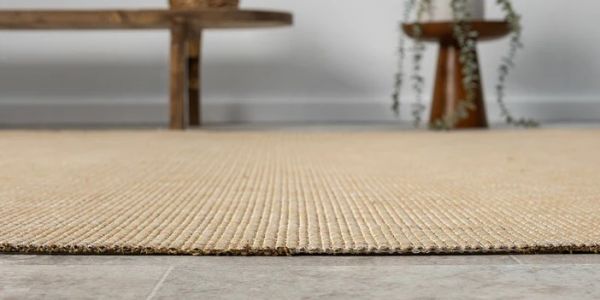 Seyran Halı Bombay 663 Bej Hasır Dokulu Modern Dokuma Taban Hav Toz Vermez Halı