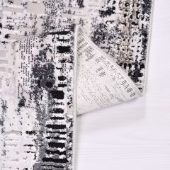 Crea Halı Stone Koleksiyonu 17104 Modern Makine Halısı Gri Siyah My Crea Home 100x200