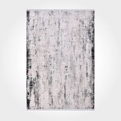 Crea Halı Stone Koleksiyonu 17104 Modern Makine Halısı Gri Siyah My Crea Home 100x200