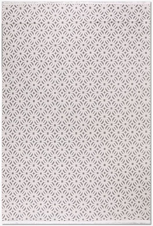 Crea Halı Havai HP03K Beyaz Gri Ekstra Yumuşak Tuşeli Hav Toz Vermez Salon Halısı My Crea Home