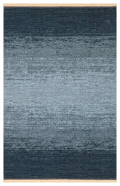 Eko Halı Kutnu KTN 01 Antrasit Ombre Renk Geçişli Yıkanabilir Pamuk Dokuma Çift Taraflı Kilim