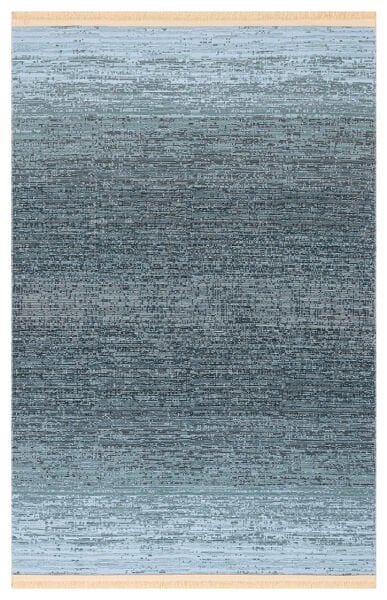 Eko Halı Kutnu KTN 01 Antrasit Ombre Renk Geçişli Yıkanabilir Pamuk Dokuma Çift Taraflı Kilim