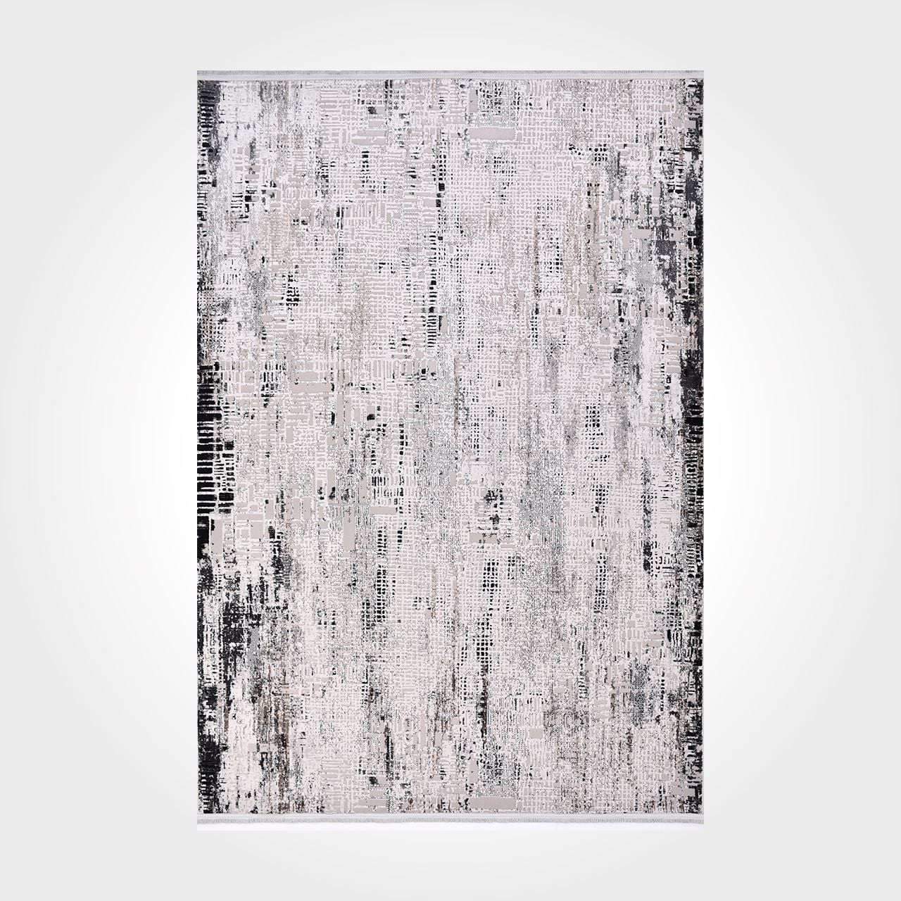 Crea Halı Stone Koleksiyonu 17104 Modern Makine Halısı Gri Siyah My Crea Home 120x180