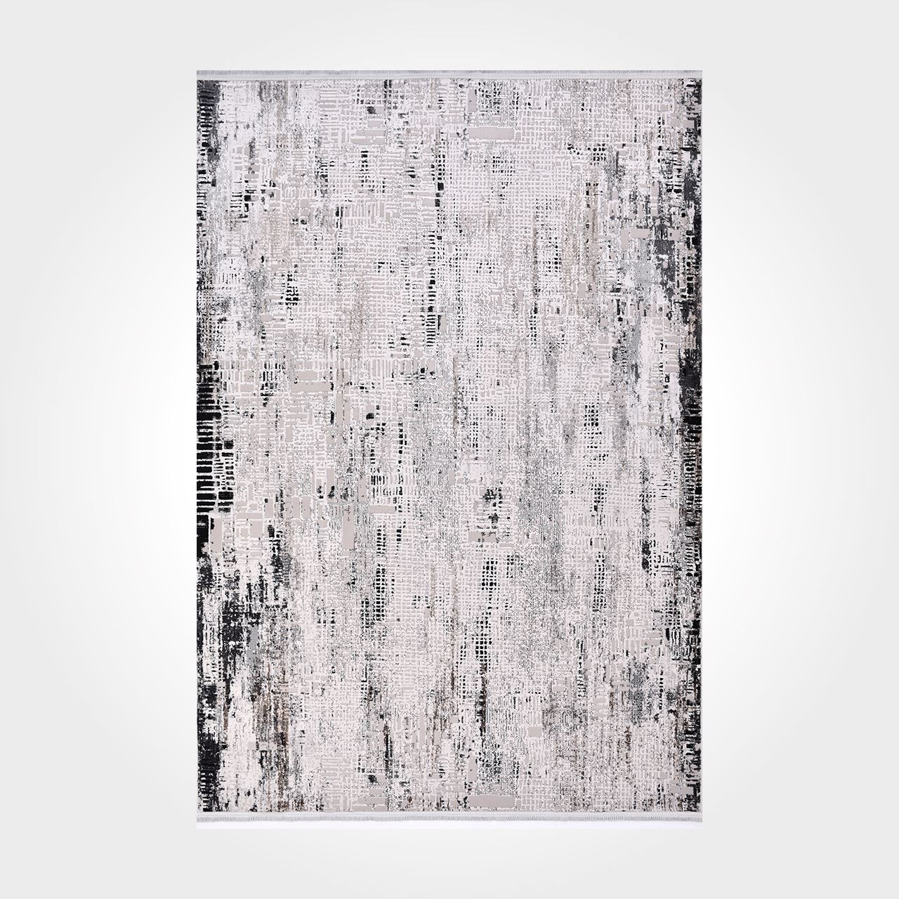 Crea Halı Stone Koleksiyonu 17104 Modern Makine Halısı Gri Siyah My Crea Home 160x230