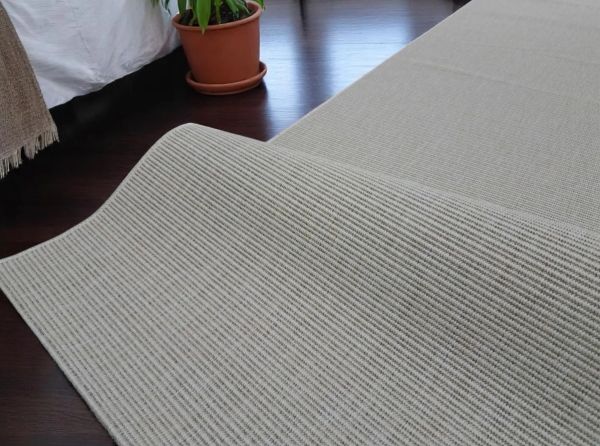 Seyran Halı Bombay 663 Krem Hasır Dokulu Modern Dokuma Taban Hav Toz Vermez Halı