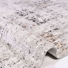 Crea Halı Stone Koleksiyonu 17110 Modern Makine Halısı Gri Bej My Crea Home 80x200