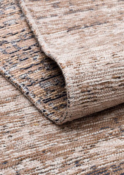 Eko Halı Kutnu KTN 01 Marine Beige Ombre Renk Geçişli Yıkanabilir Pamuk Dokuma Çift Taraflı Kilim