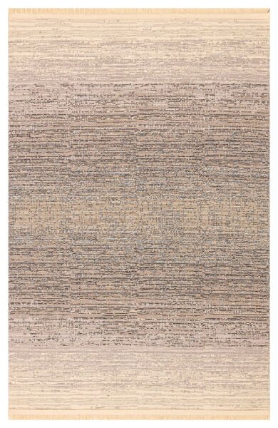 Eko Halı Kutnu KTN 01 Marine Beige Ombre Renk Geçişli Yıkanabilir Pamuk Dokuma Çift Taraflı Kilim