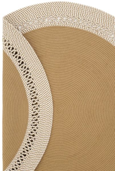 Milda 122 Kahverengi Jüt Hasırlı El Örgüsü Çift Taraflı Kilim Yuvarlak Jüt Halı