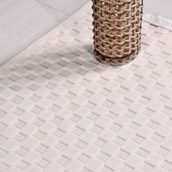 Crea Halı Havai HP04K Beyaz Ekstra Yumuşak Tuşeli Hav Toz Vermez Salon Halısı My Crea Home