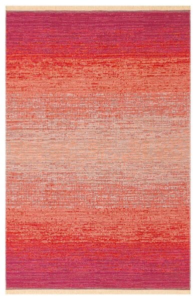 Eko Halı Kutnu KTN 01 Terra Pink Ombre Renk Geçişli Yıkanabilir Pamuk Dokuma Çift Taraflı Kilim