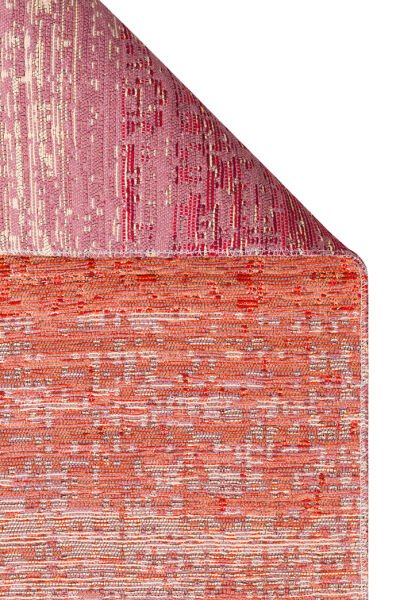 Eko Halı Kutnu KTN 01 Terra Pink Ombre Renk Geçişli Yıkanabilir Pamuk Dokuma Çift Taraflı Kilim