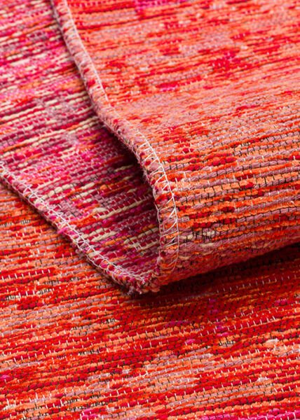 Eko Halı Kutnu KTN 01 Terra Pink Ombre Renk Geçişli Yıkanabilir Pamuk Dokuma Çift Taraflı Kilim