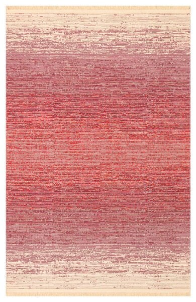 Eko Halı Kutnu KTN 01 Terra Pink Ombre Renk Geçişli Yıkanabilir Pamuk Dokuma Çift Taraflı Kilim