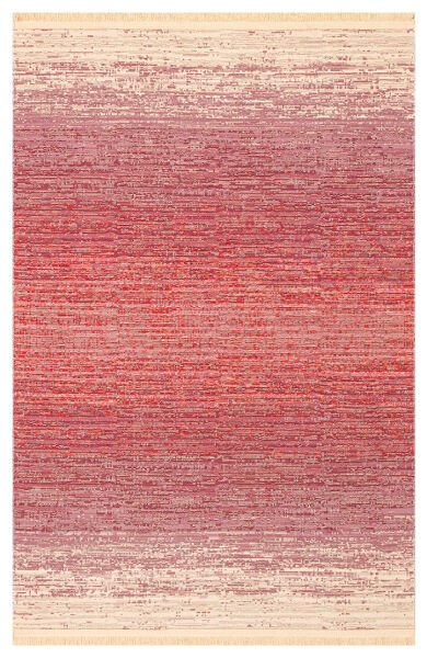 Eko Halı Kutnu KTN 01 Terra Pink Ombre Renk Geçişli Yıkanabilir Pamuk Dokuma Çift Taraflı Kilim
