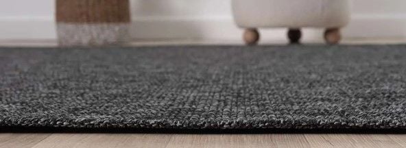 Seyran Halı Bombay 663 Antrasit Hasır Dokulu Modern Dokuma Taban Hav Toz Vermez Halı