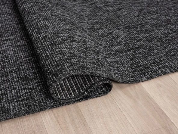 Seyran Halı Bombay 663 Antrasit Hasır Dokulu Modern Dokuma Taban Hav Toz Vermez Halı