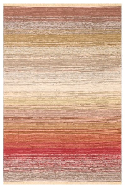 Eko Halı Kutnu KTN 02 Natural Terra Ombre Renk Geçişli Yıkanabilir Pamuk Dokuma Çift Taraflı Kilim