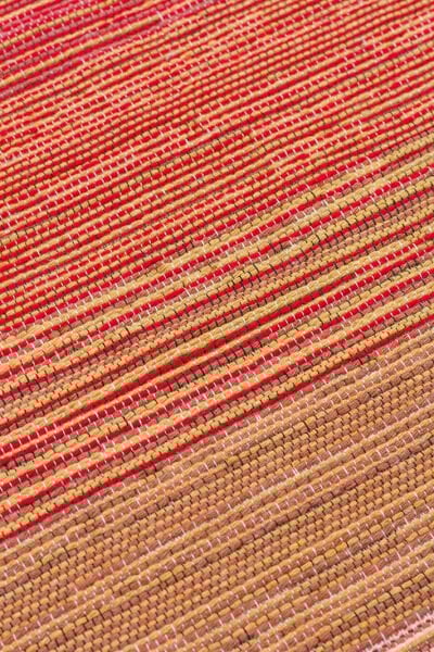 Eko Halı Kutnu KTN 02 Natural Terra Ombre Renk Geçişli Yıkanabilir Pamuk Dokuma Çift Taraflı Kilim