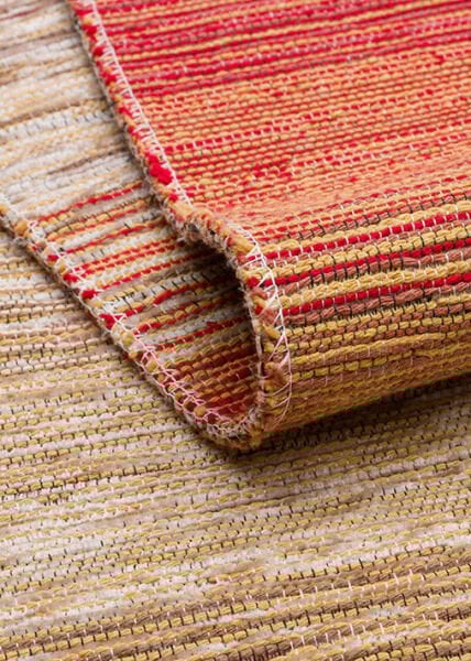 Eko Halı Kutnu KTN 02 Natural Terra Ombre Renk Geçişli Yıkanabilir Pamuk Dokuma Çift Taraflı Kilim