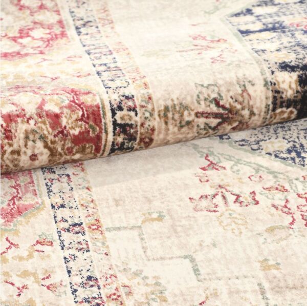 Crea Halı Albatros AE01 Vintage Eskitme Desen Yumuşak Tuşeli Etnik Dokuma Taban Etnik Salon Oturma Odası Halısı My Crea Home