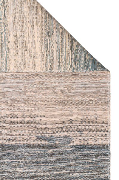 Eko Halı Kutnu 03 Beige Blue Ombre Renk Geçişli Yıkanabilir Pamuk Dokuma Çift Taraflı Kilim