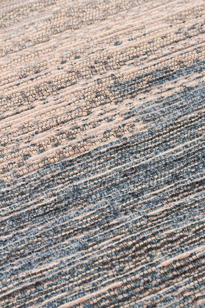 Eko Halı Kutnu 03 Beige Blue Ombre Renk Geçişli Yıkanabilir Pamuk Dokuma Çift Taraflı Kilim