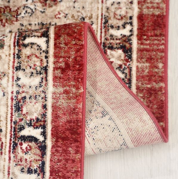 Crea Halı Albatros AE02 Vintage Eskitme Desen Yumuşak Tuşeli Etnik Dokuma Taban Kırmızı Etnik Salon Oturma Odası Halısı My Crea Home