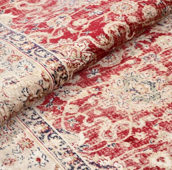 Crea Halı Albatros AE02 Vintage Eskitme Desen Yumuşak Tuşeli Etnik Dokuma Taban Kırmızı Etnik Salon Oturma Odası Halısı My Crea Home