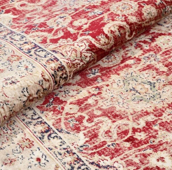 Crea Halı Albatros AE02 Vintage Eskitme Desen Yumuşak Tuşeli Etnik Dokuma Taban Kırmızı Etnik Salon Oturma Odası Halısı My Crea Home